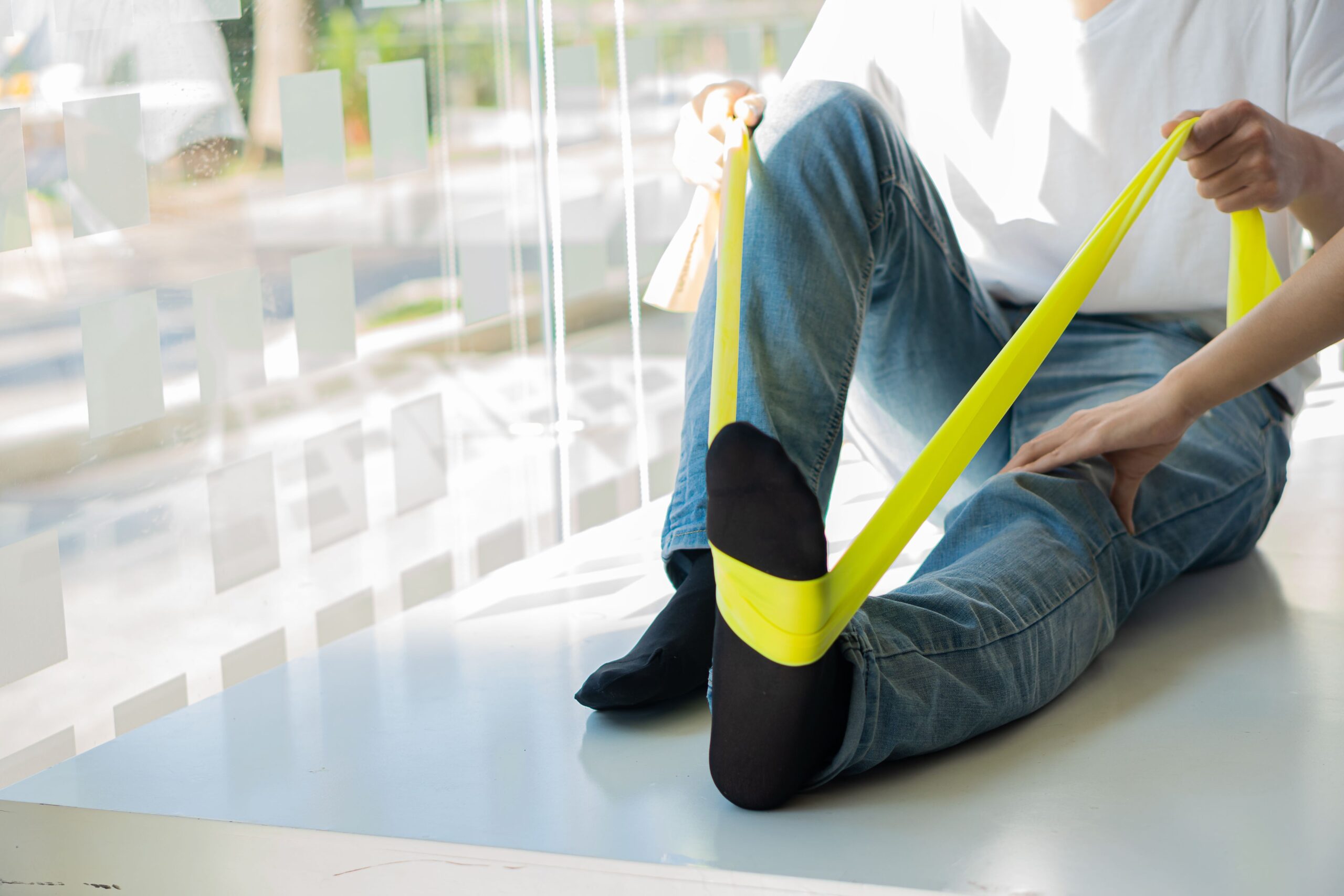 Dehnübungen mit Bändern